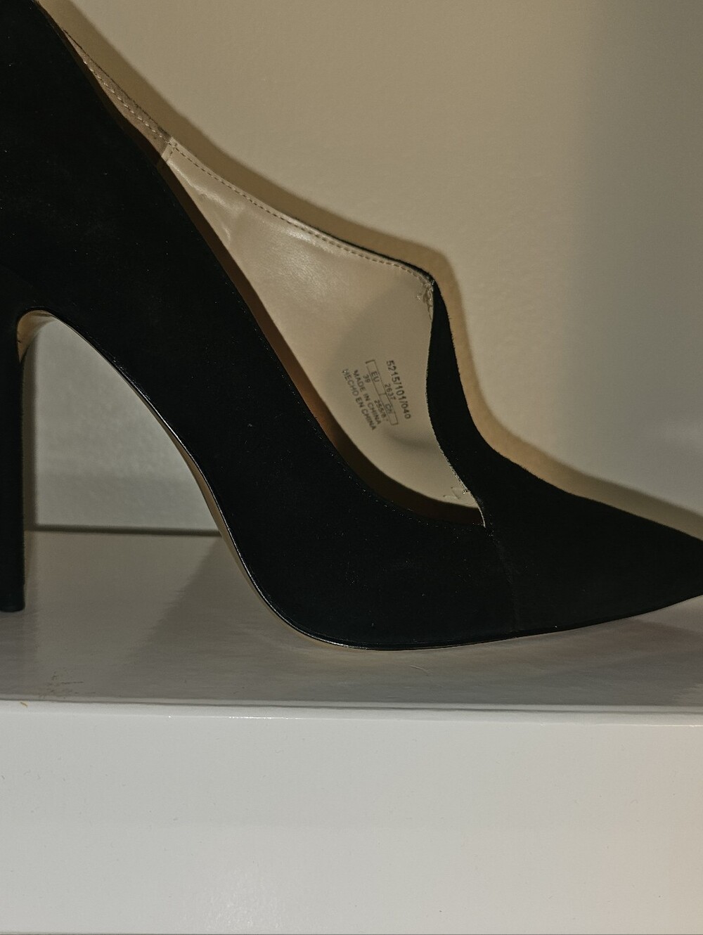 Zara Asymmetrical BlackSuede Pointed-Toe Stiletto Heel - Picture 4 of 10